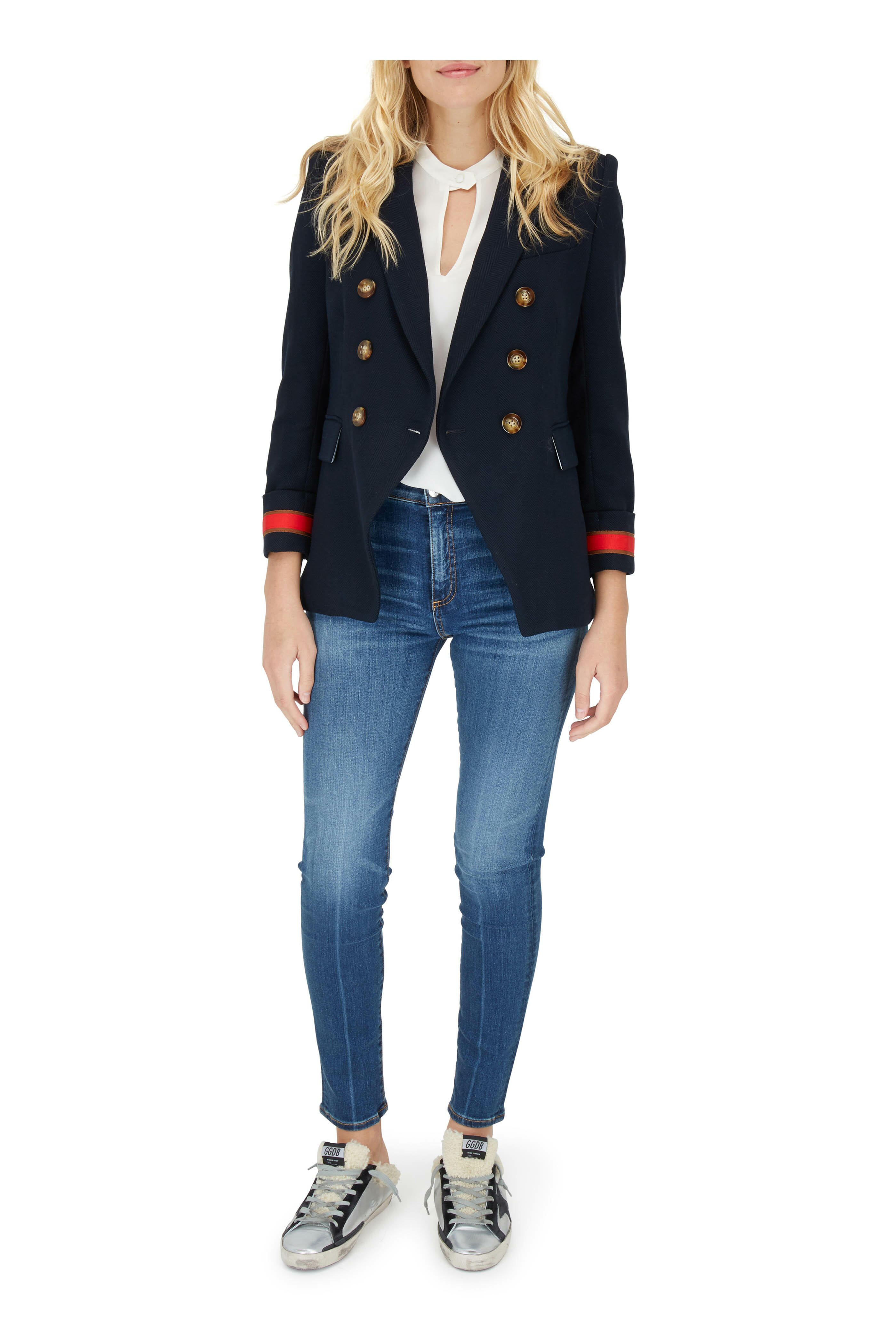 Veronica Beard - Kate Nantucket Waist Detail High-Rise Jean