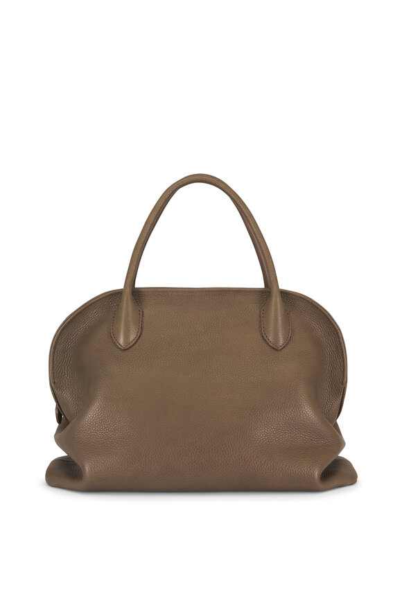 The Row Agnes 12 Truffle Leather Top Handle Bag - view 2