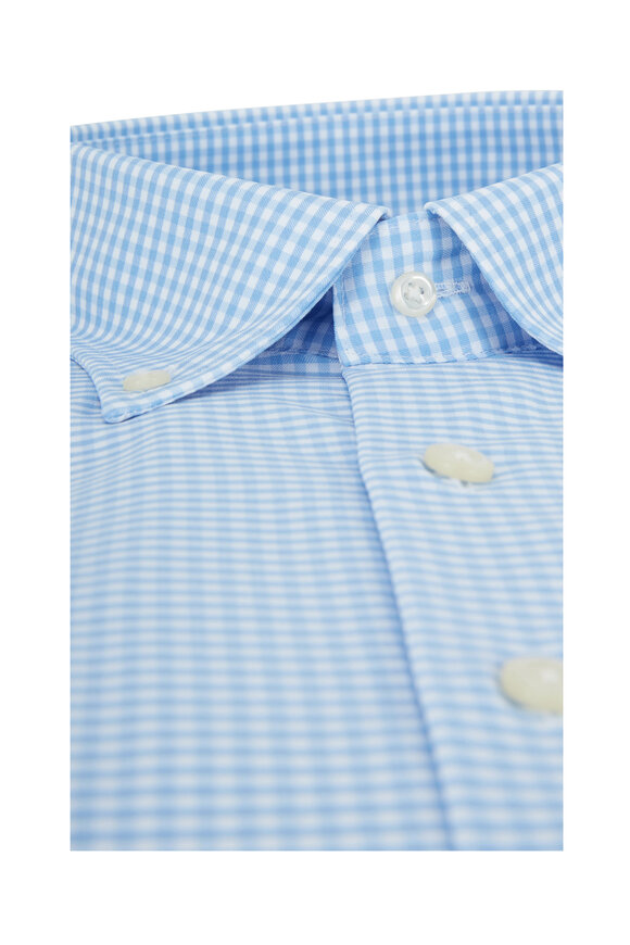 Peter Millar - Light Blue Gingham Sport Shirt