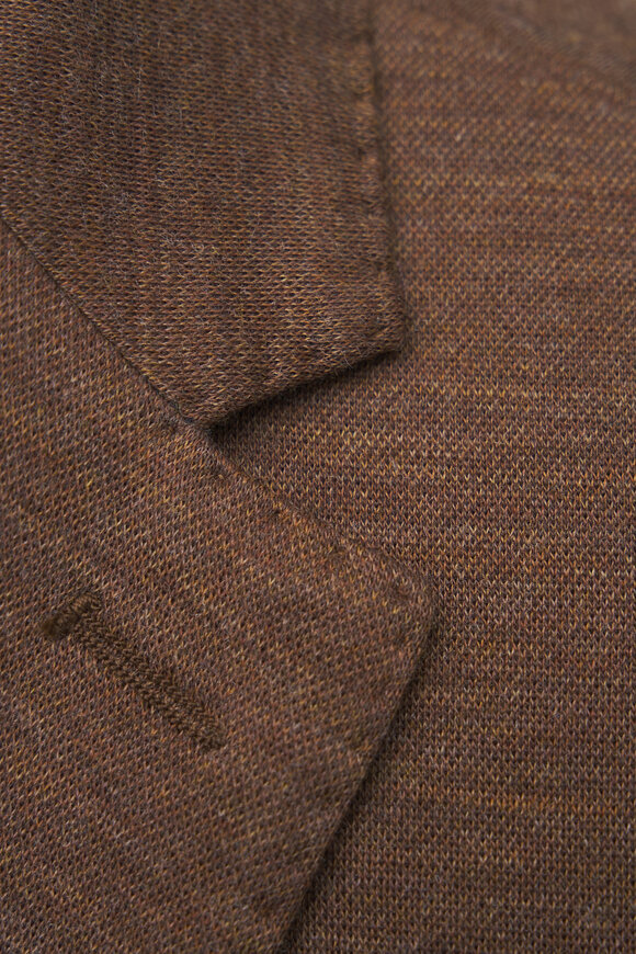 Maurizio Baldassari - Rust Knit Wool Jersey Sportcoat