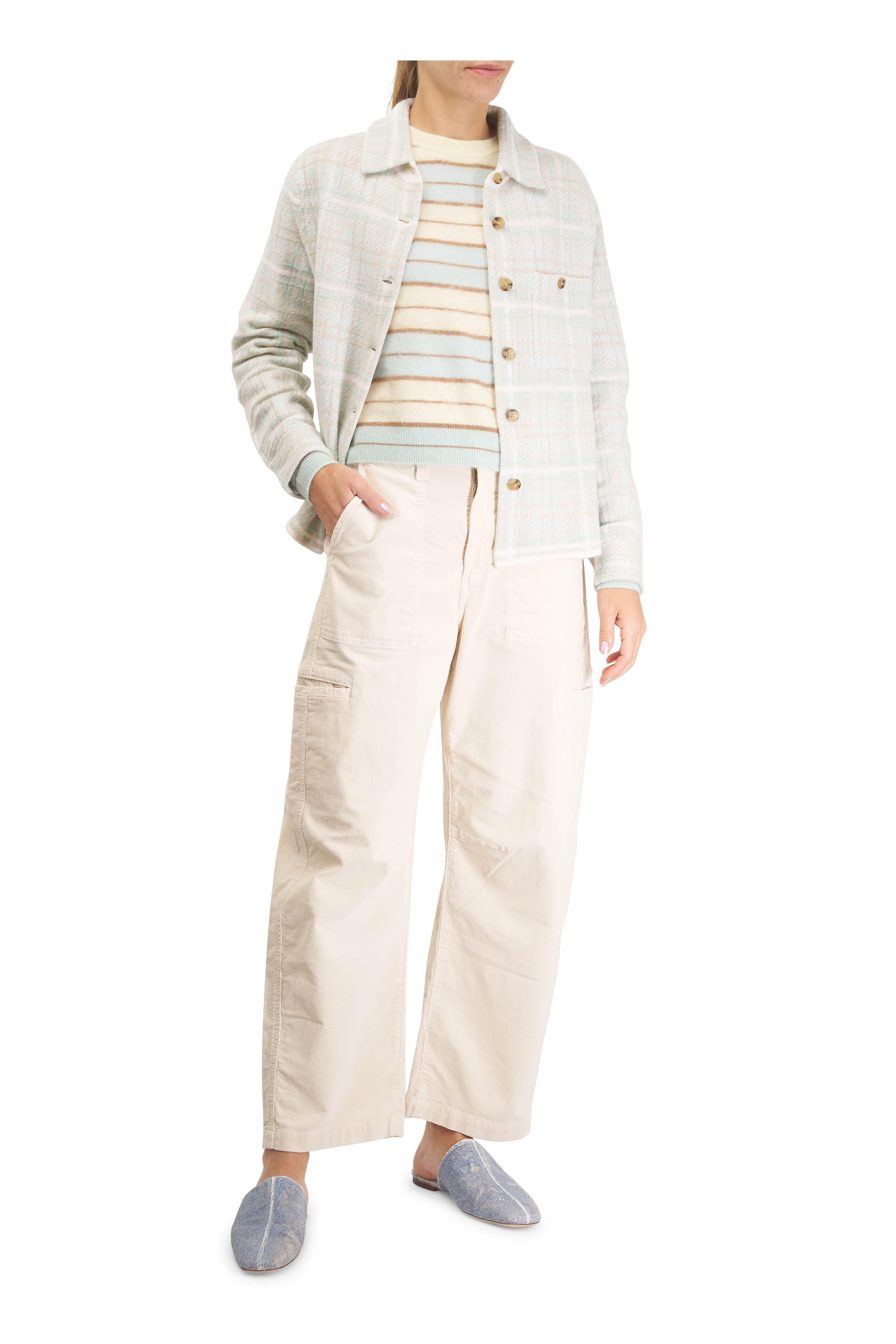 AGL - Memy Denim Flat Leather Mule