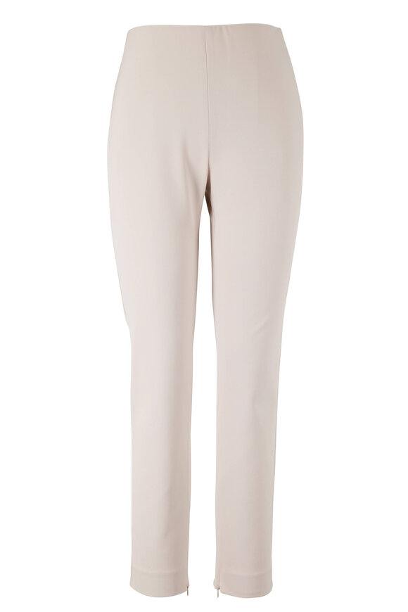 KZ_K Studio - Taupe Linen Slim Fit Zip Cuff Pant