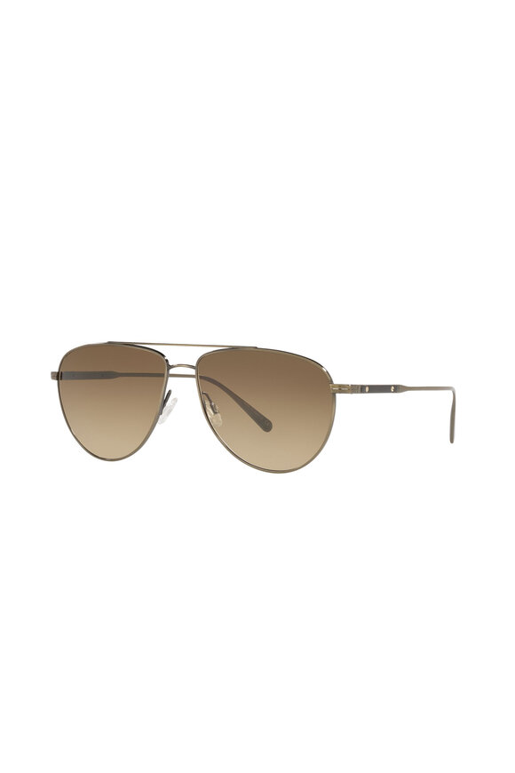 Oliver Peoples - Elsie Gold Aviator Sunglasses | Mitchell Stores