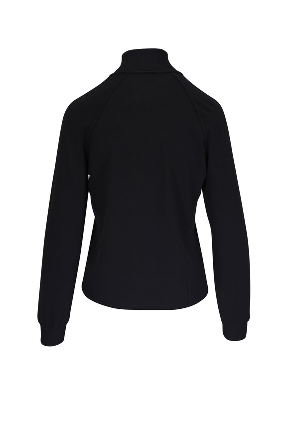 Majestic - Black French Terry Soft Touch Quarter Zip Pullover