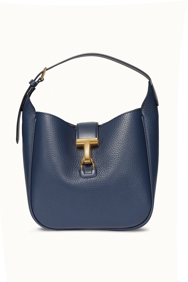 Tom Ford - Alix Dark Pearl Leather Small Hobo Bag