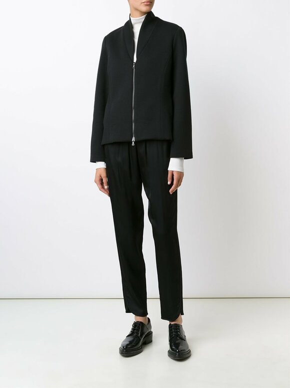 Peter Cohen - Black Cotton Double-Zip Jacket