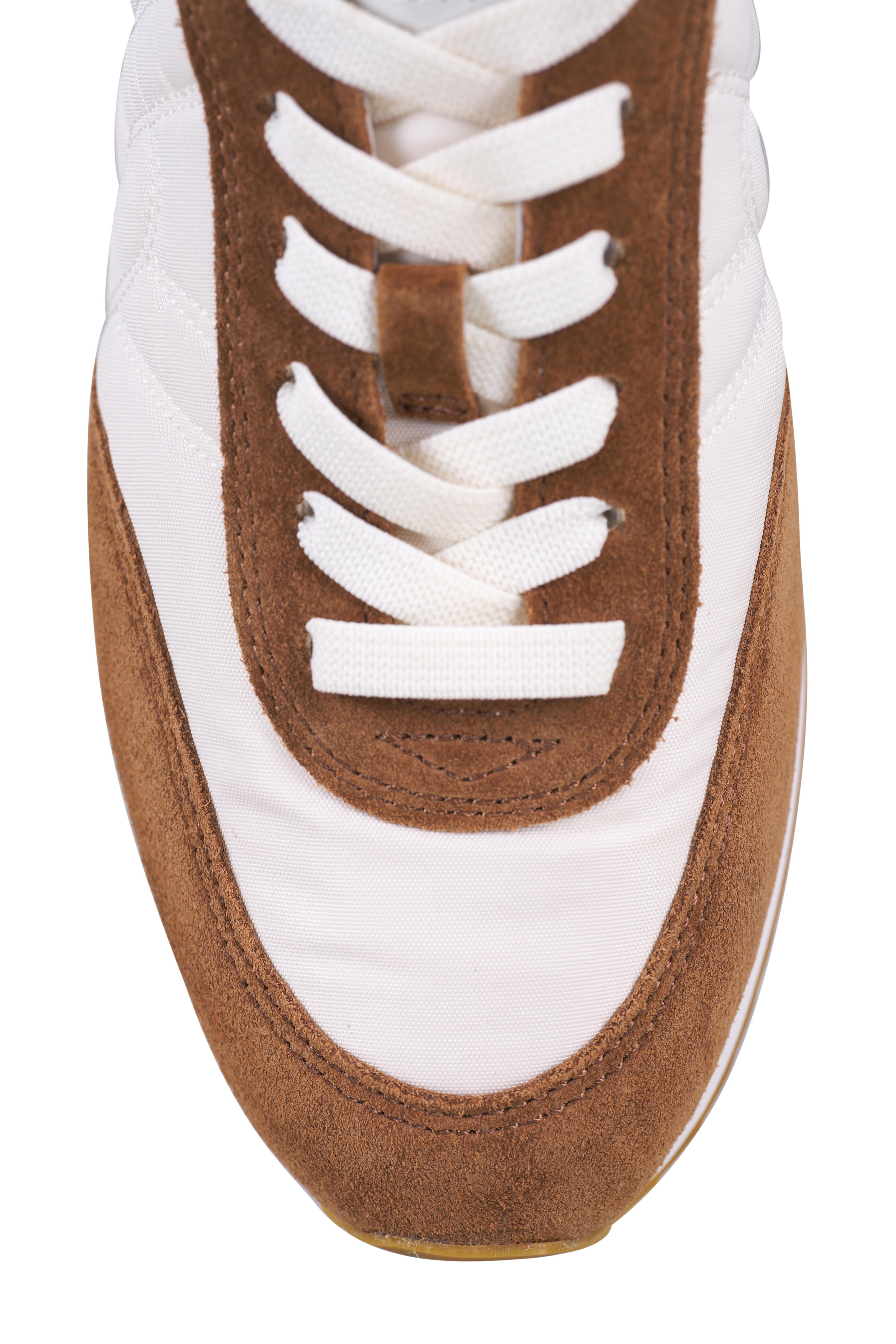 Veronica Beard - Penrose Quilted Hazelwood & White Sneaker