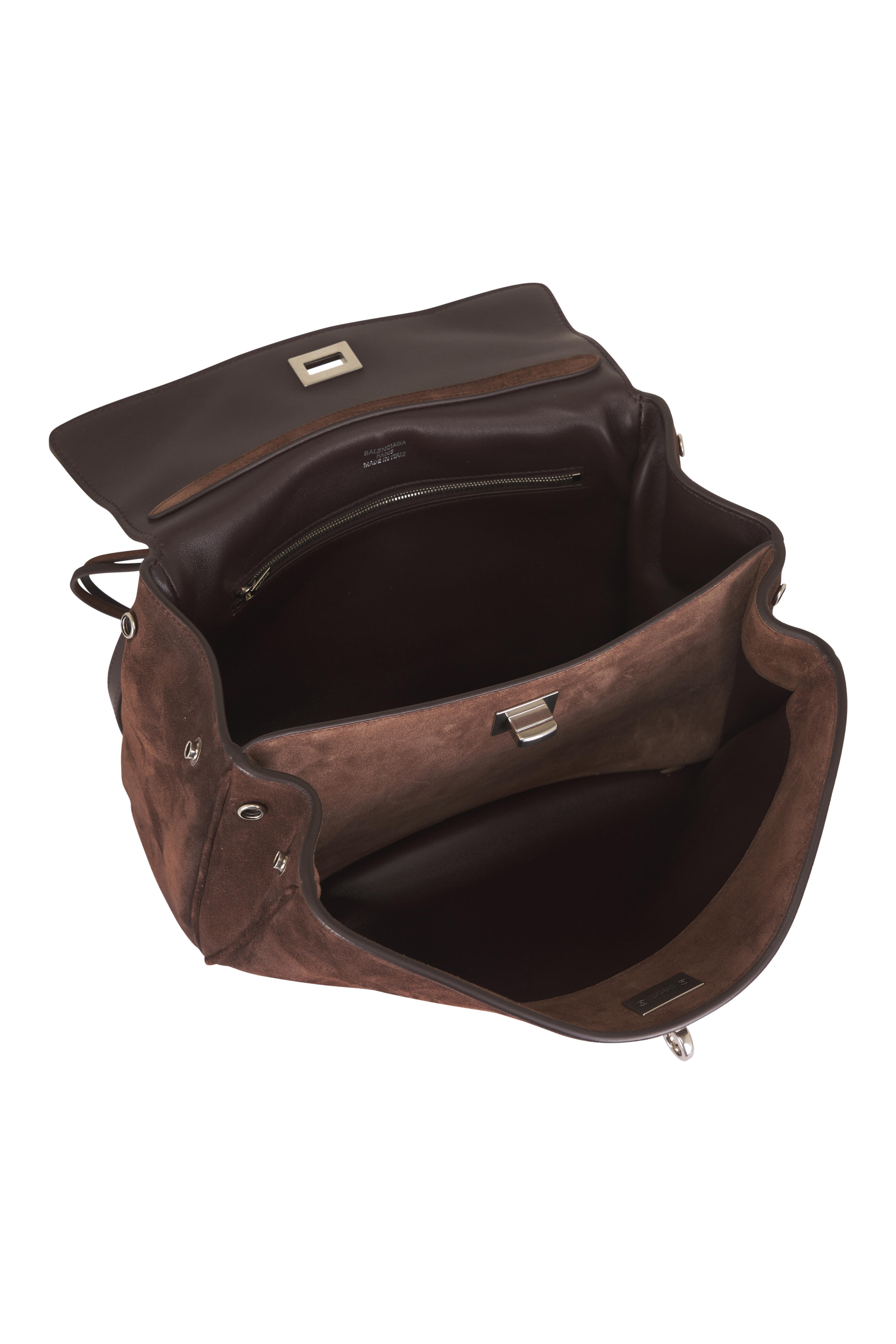 Balenciaga - Small Rodeo Espresso Suede Top Handle Bag - view 4
