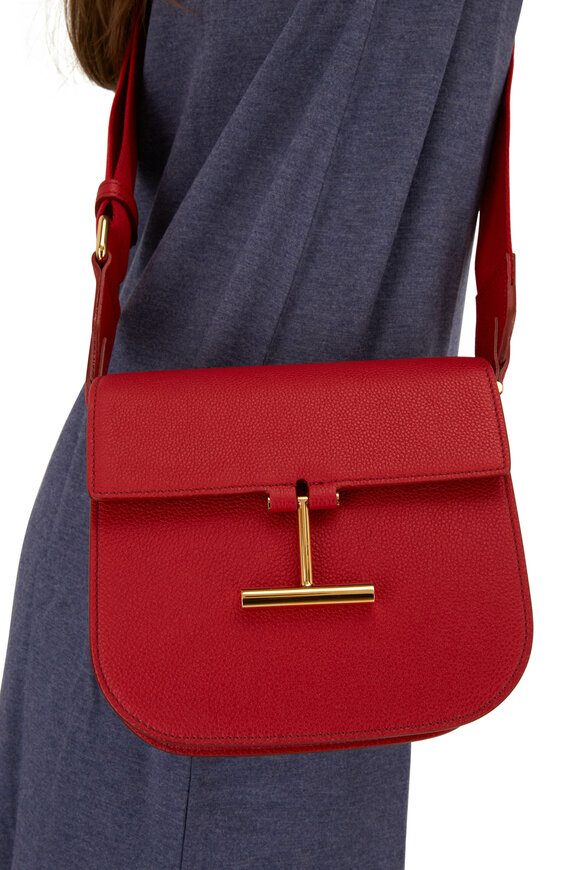 Tom Ford - Tara Red Grained Leather Mini Crossbody