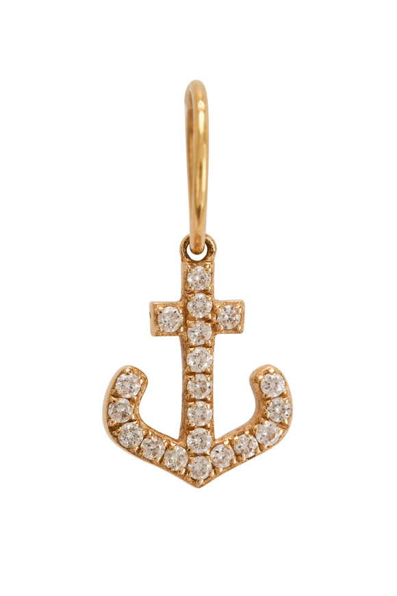 Tina Negri - Anchor Gold & Diamond Pendant