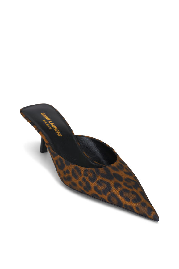 Saint Laurent - Barbara Leopard Mule, 55mm