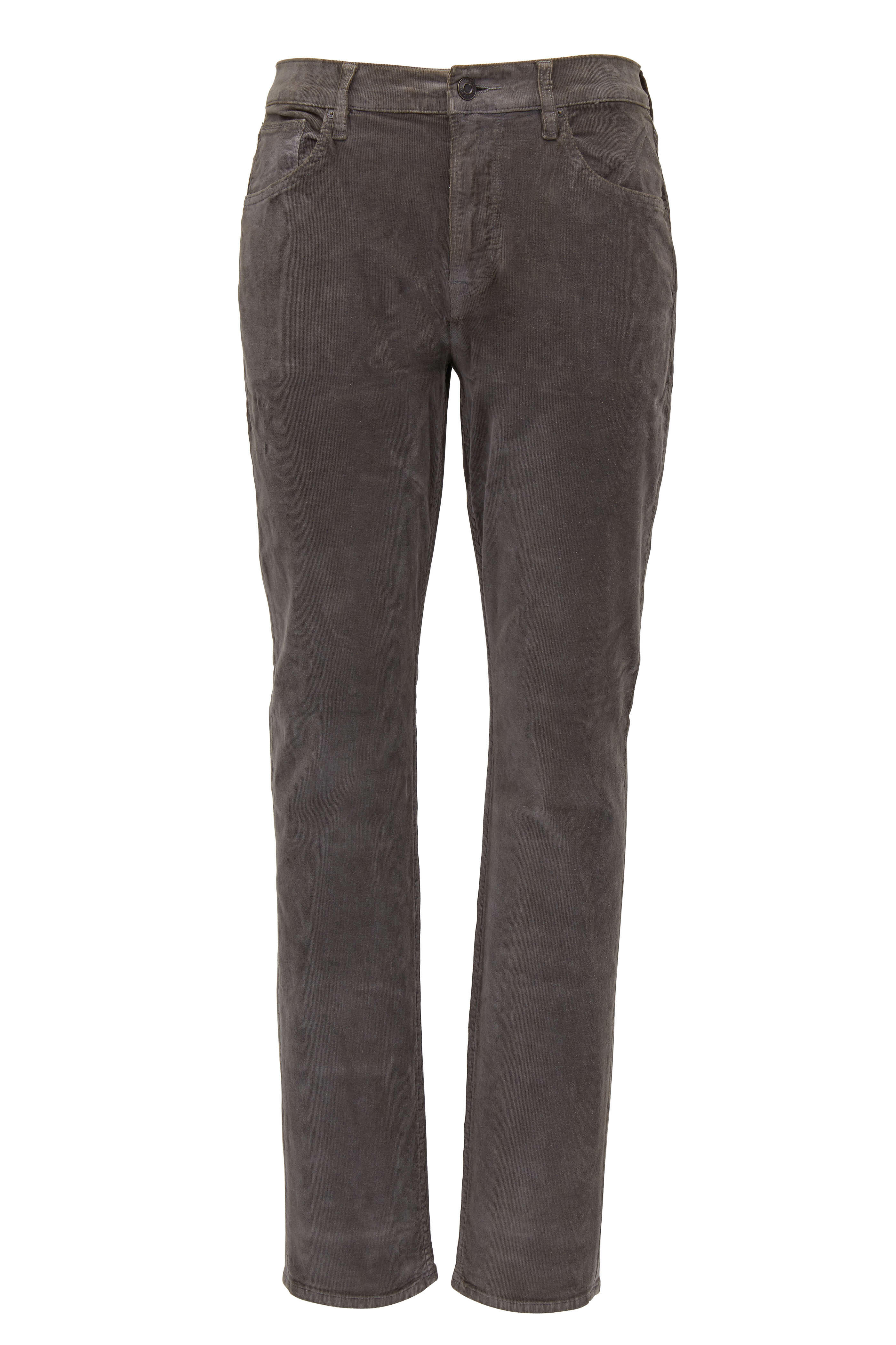 Hudson - Blake Dark Gray Slim Straight Corduroy Jean