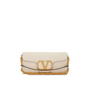ショルダーバッグ・ポシェット VALENTINO Light Ivory V-logo Rocco Micro Bag P0Z28 ZXL I16 Valentino Garavani - VLogo Light Ivory Leather Shoulder Bag