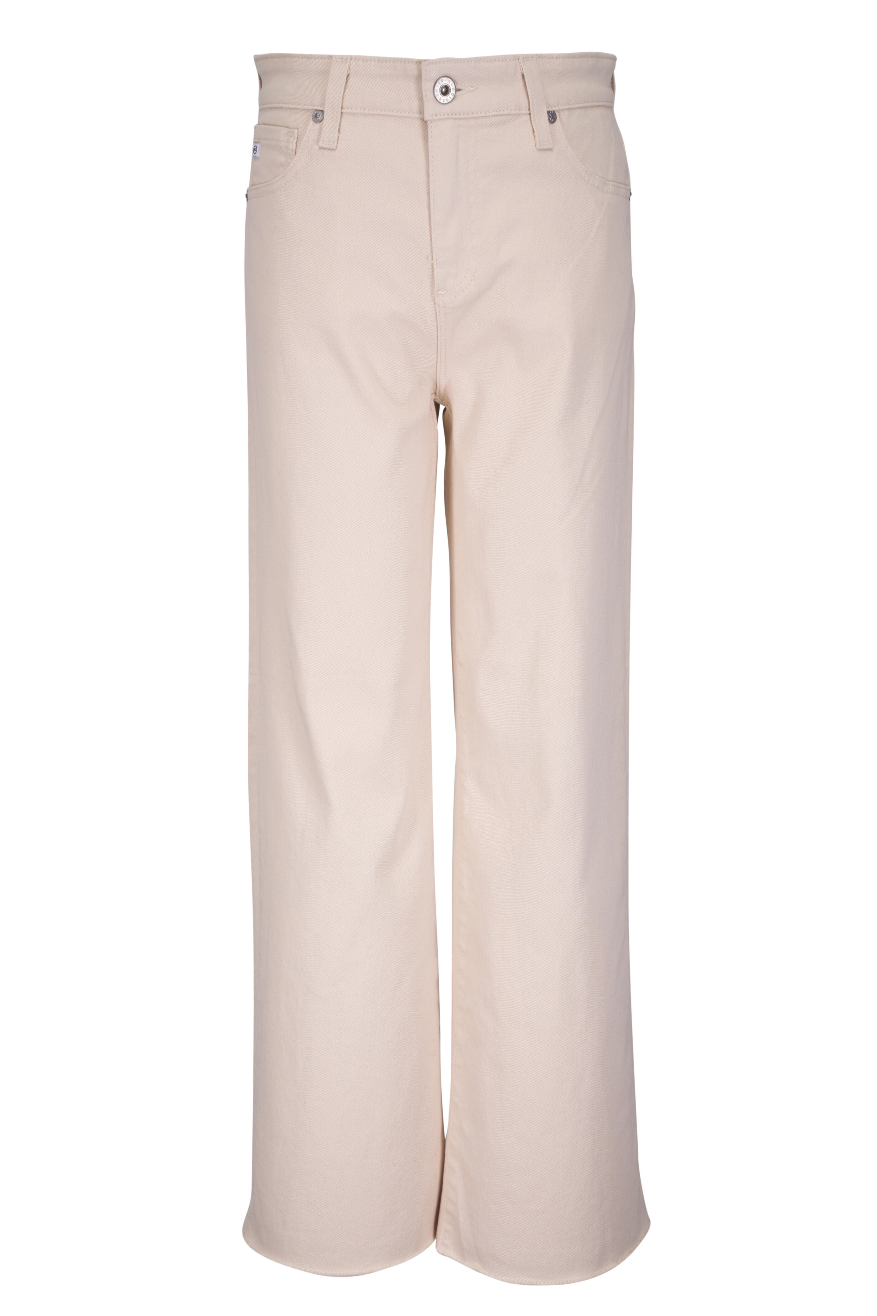 AG - Saige Wide Leg Ivory Crop Jean