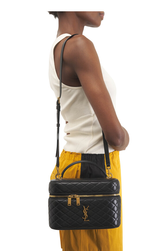 Saint Laurent Gaby Large Black Quilted Leather Vanity Bag - view 2