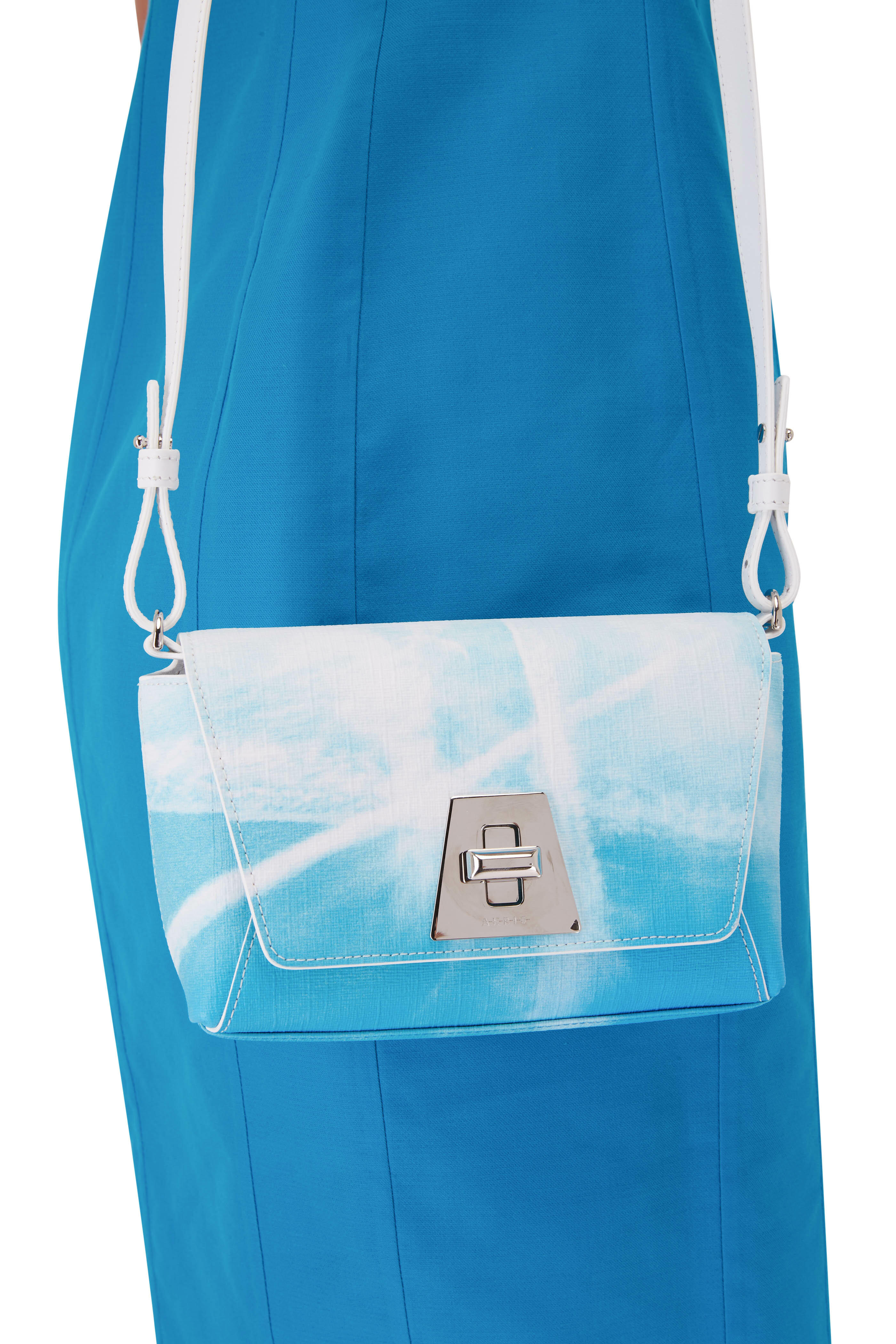 Akris - Anouk Sky Blue Print Little Crossbody Bag