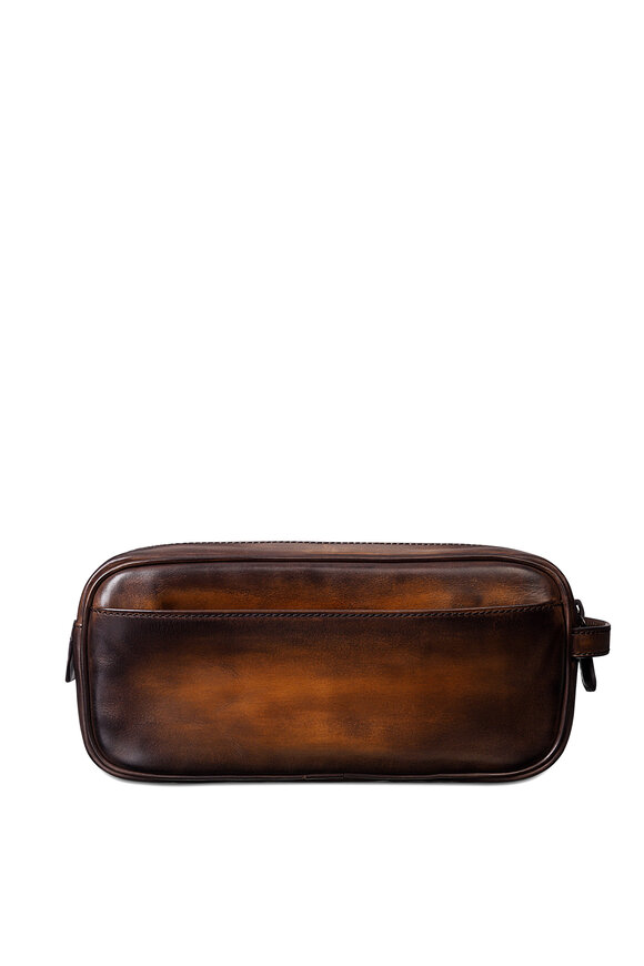 Berluti - Tobacco Bis Leather Dopp Kit 