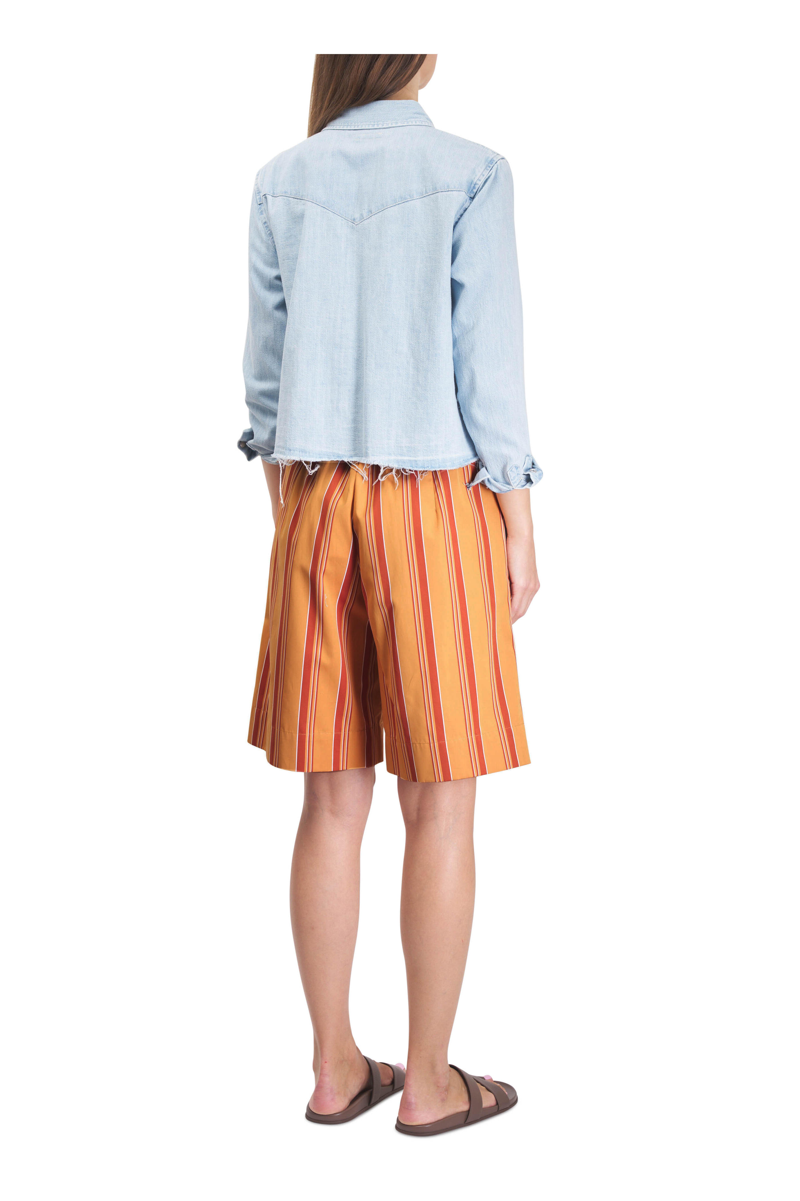 Odeeh - 70s Stripe Spice Cotton Shorts