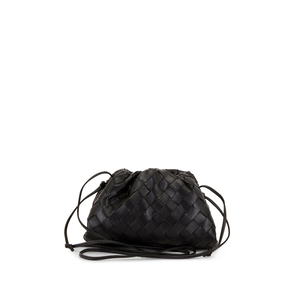 バックパック・リュック Bottega Veneta Black Leather Crossbody Bag Bottega Veneta Perforated Black Leather Drawstring Bucket