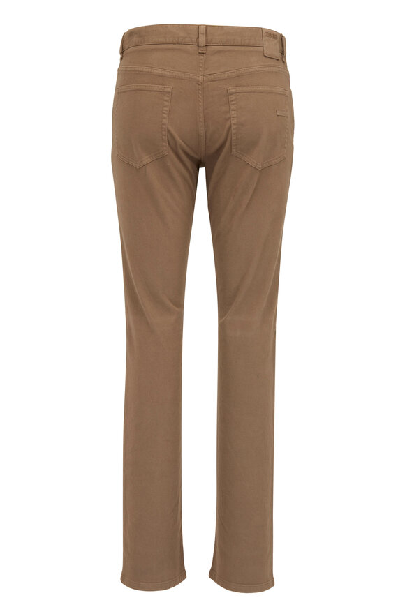 Zegna - Tan Stretch Cotton Five Pocket Pant