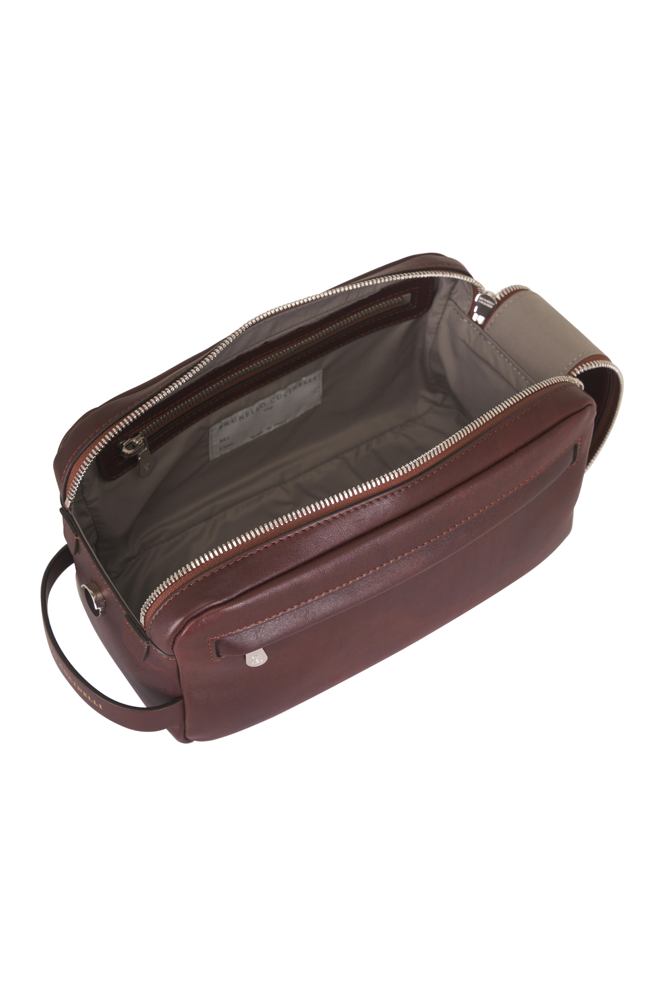 Brunello Cucinelli - Burgundy Leather Utility Case - view 4