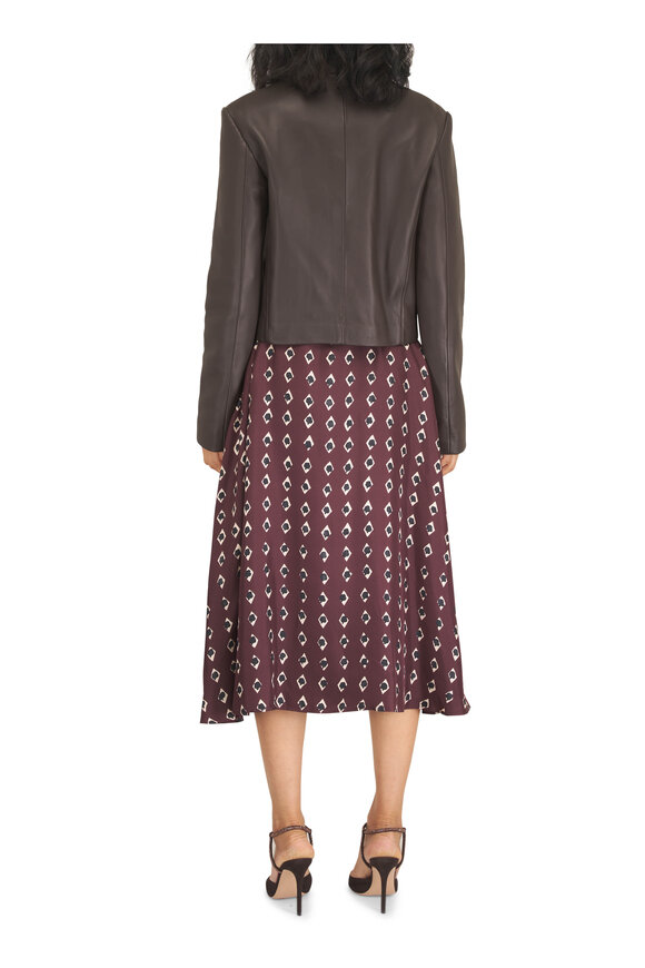 Altuzarra Kiera Deep Cherry Diamond Silk Dress - view 3