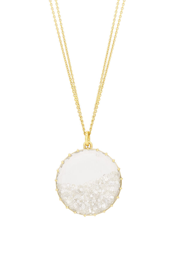 Renee Lewis 18k Yellow Gold Diamond 2 Chain Shake Necklace - view 2