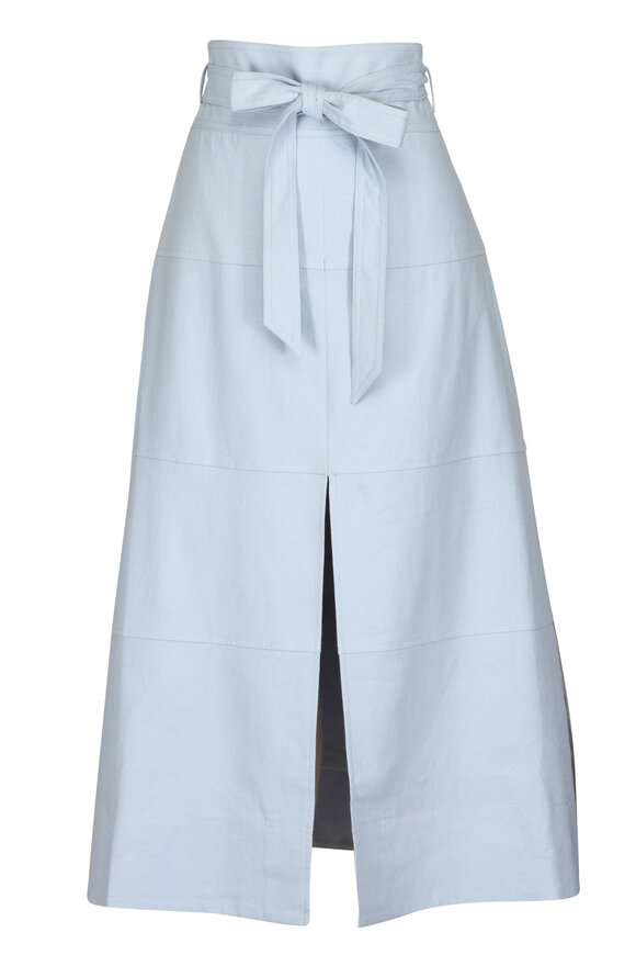 Tanya Taylor Hudson Powder Blue Midi Skirt