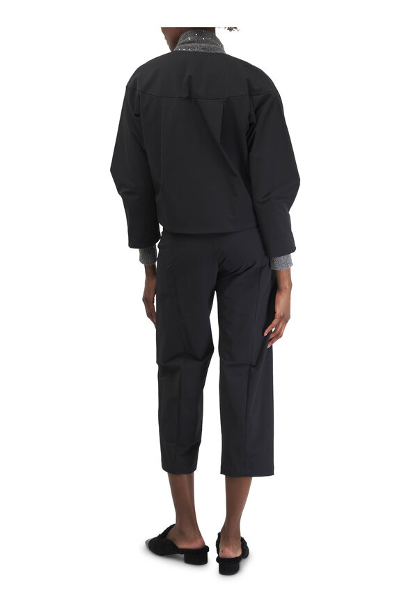 Zero + Maria Cornejo - Margot Black Wide Leg Stretch Crop Pant