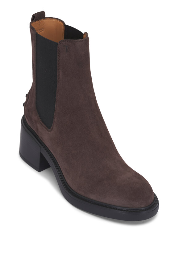 Tod's Palissandro Brown Suede Short Boot