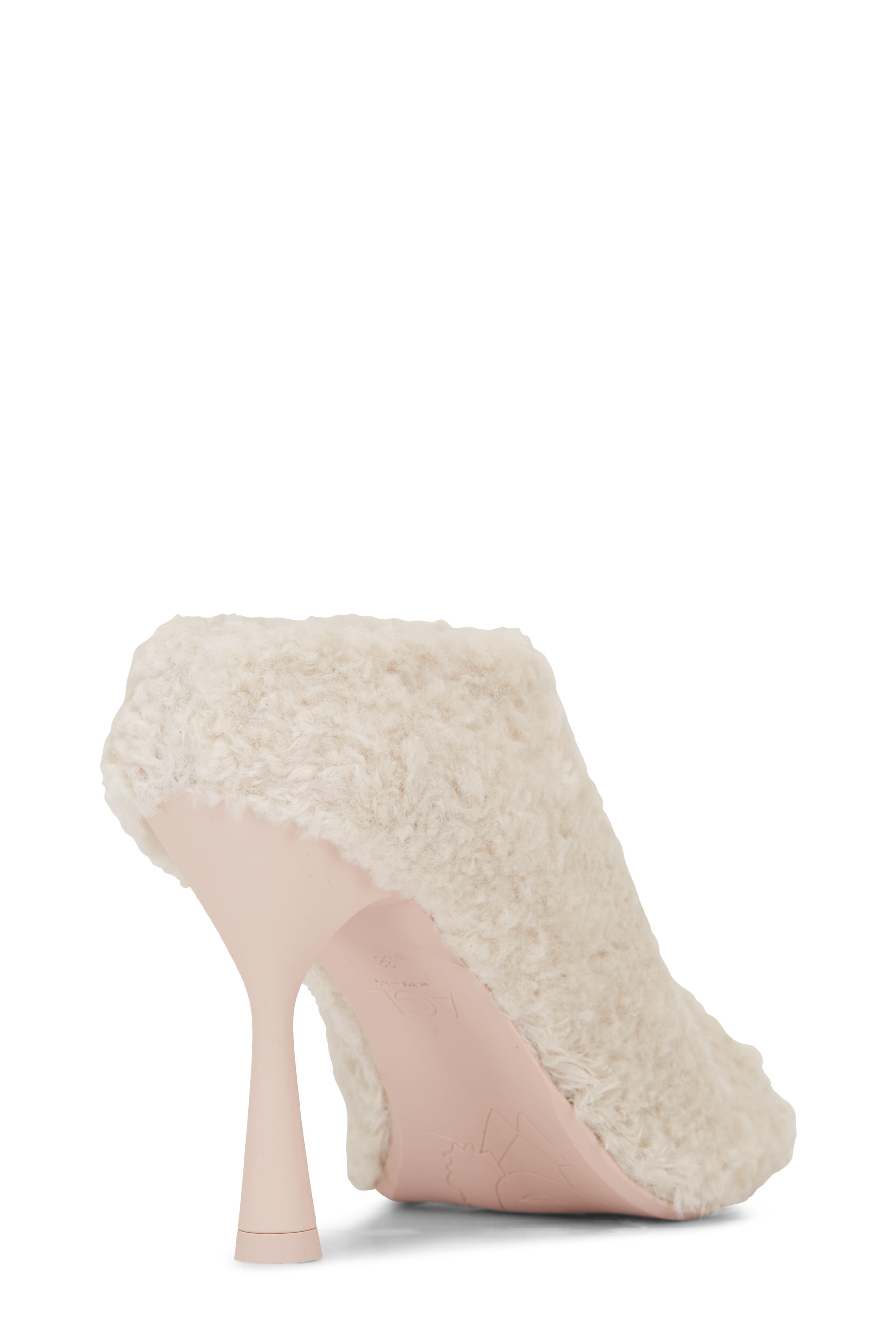 AGL Teddy Off White Peep Toe Mule Mitchell Stores