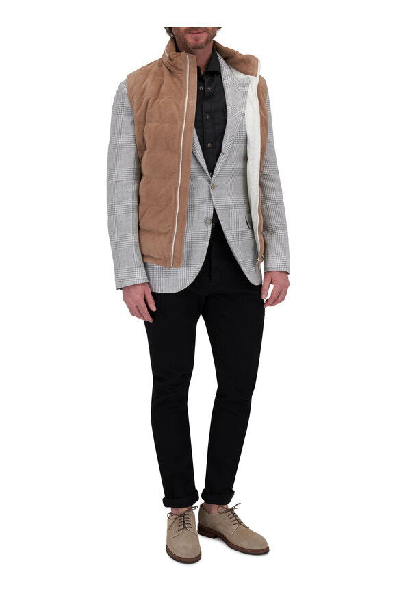 Brunello Cucinelli - Quilted Suede Down Vest