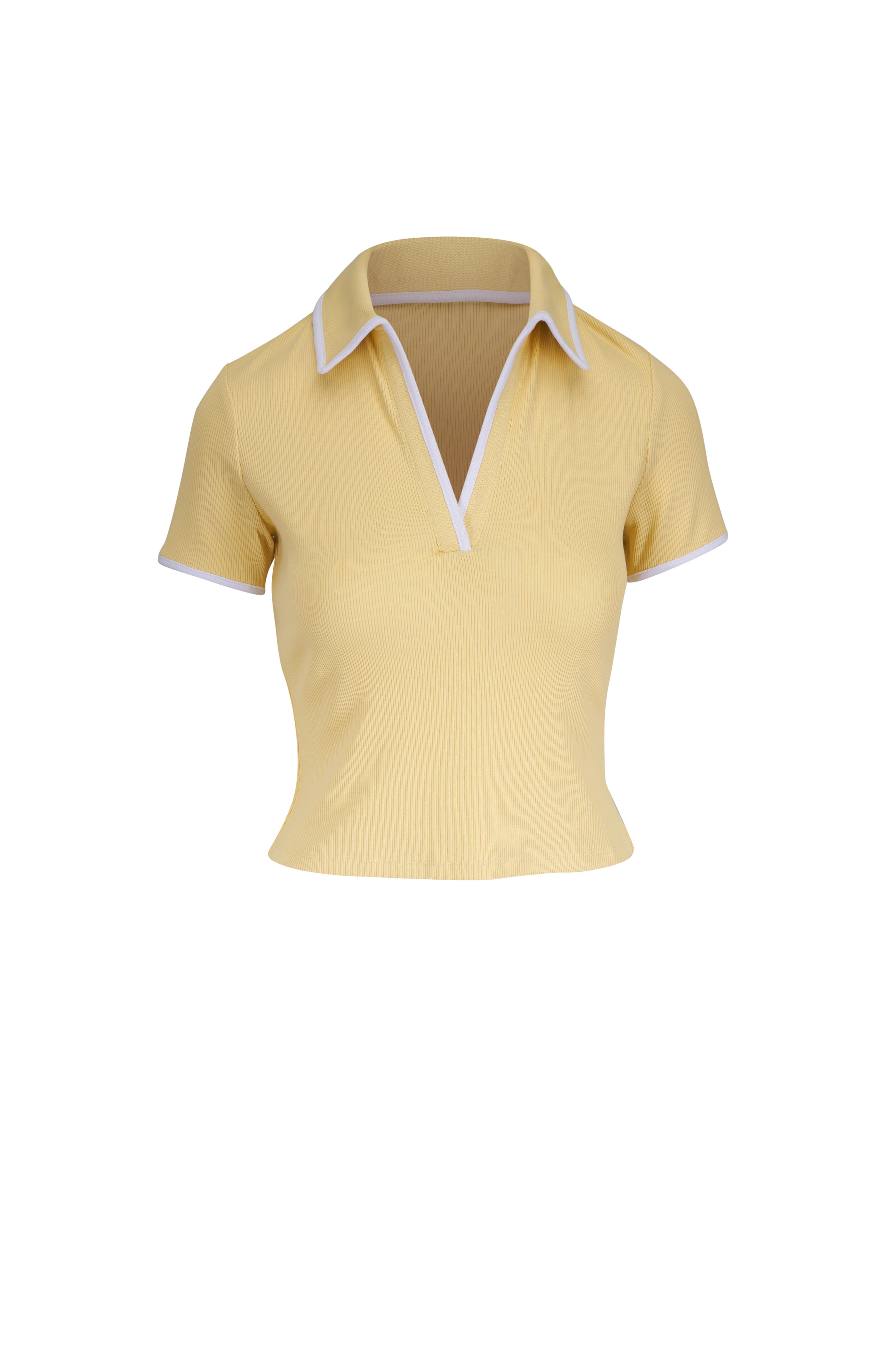 Veronica Beard - Kearney Chamomile Contrast Piping Polo