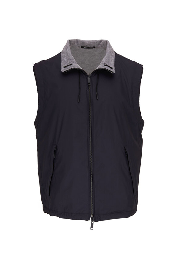 Zegna - Zephyr Navy & Gray Reversible Vest