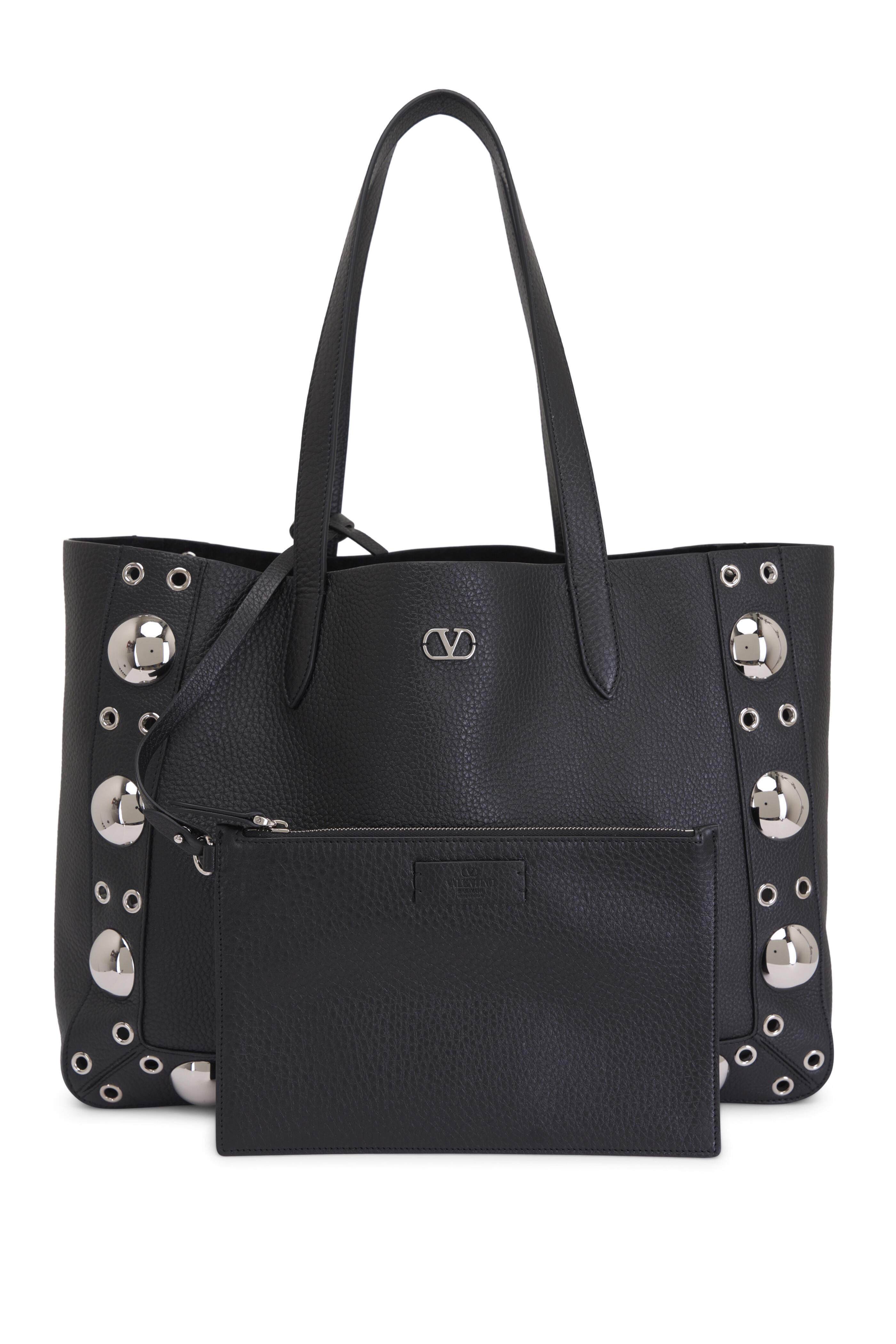 Valentino Garavani - Medium Nellcôte Black Grainy Leather