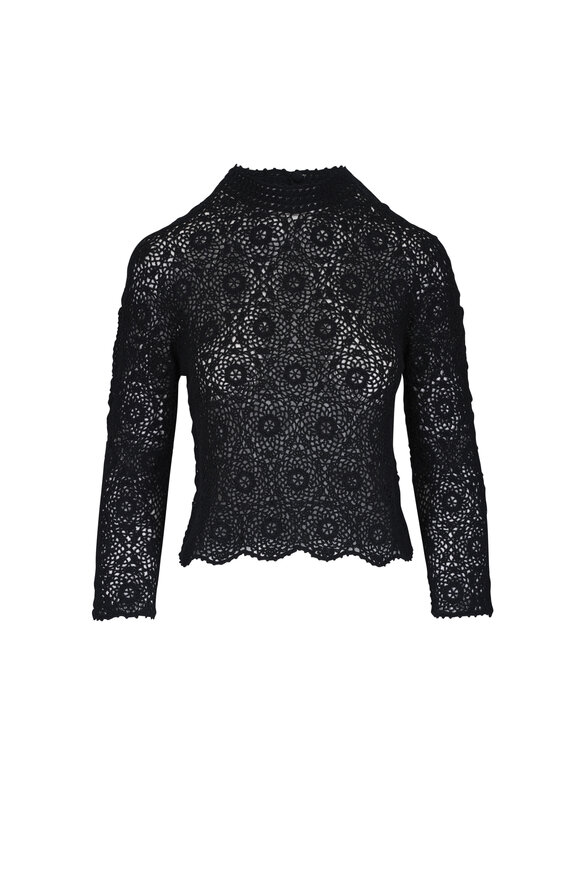 Saint Laurent - Black & Metallic Star V-Neck Cardigan
