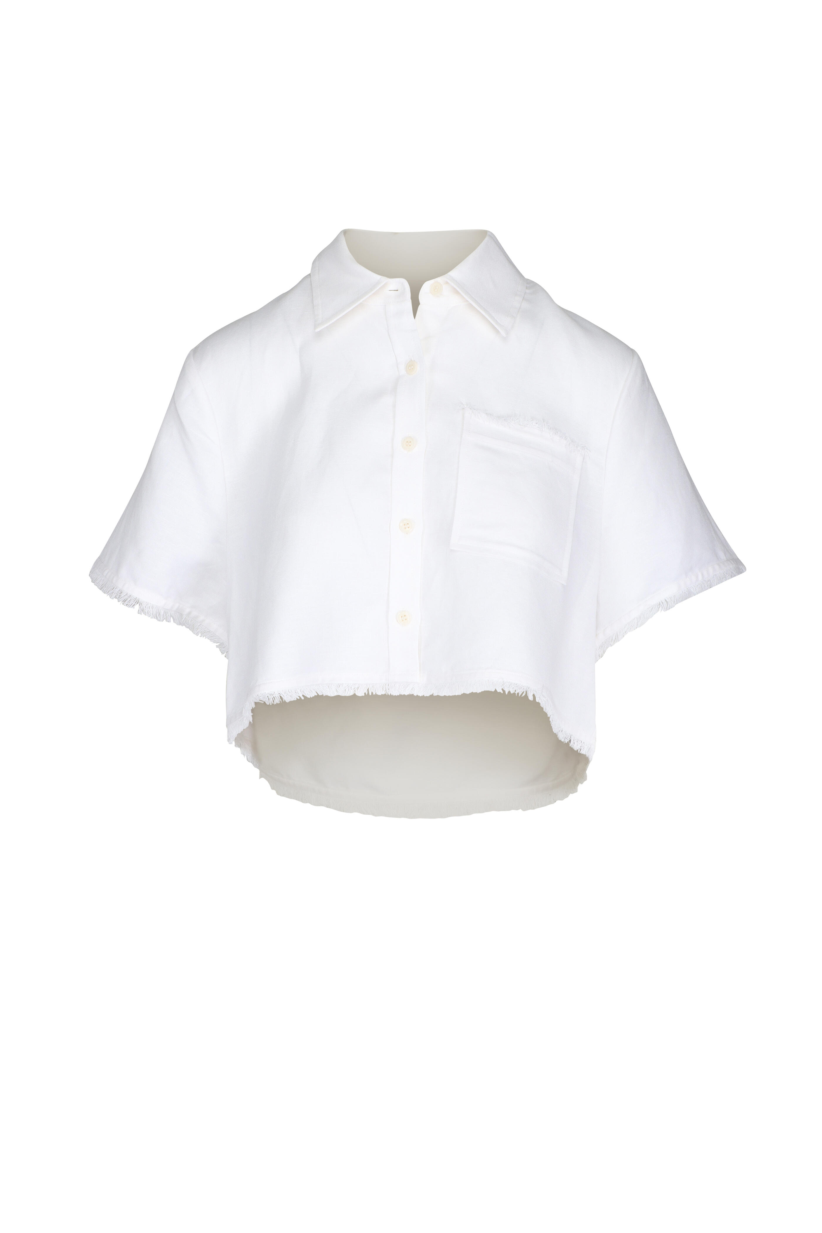 Simkhai - Solange White Cropped Blouse