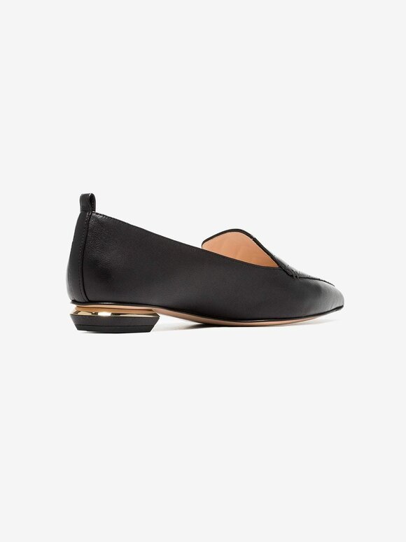 Nicholas Kirkwood - Beya Black Quilted Leather Flat