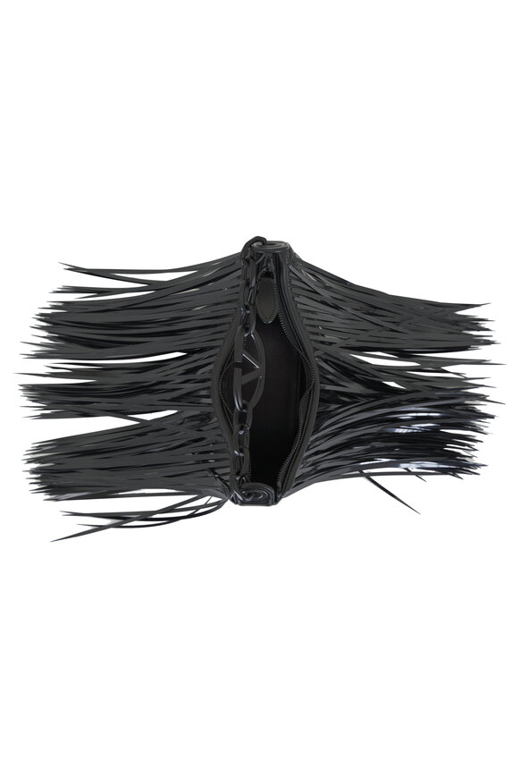 Valentino Garavani - Mini Hobo Moon Black Fringe Bag