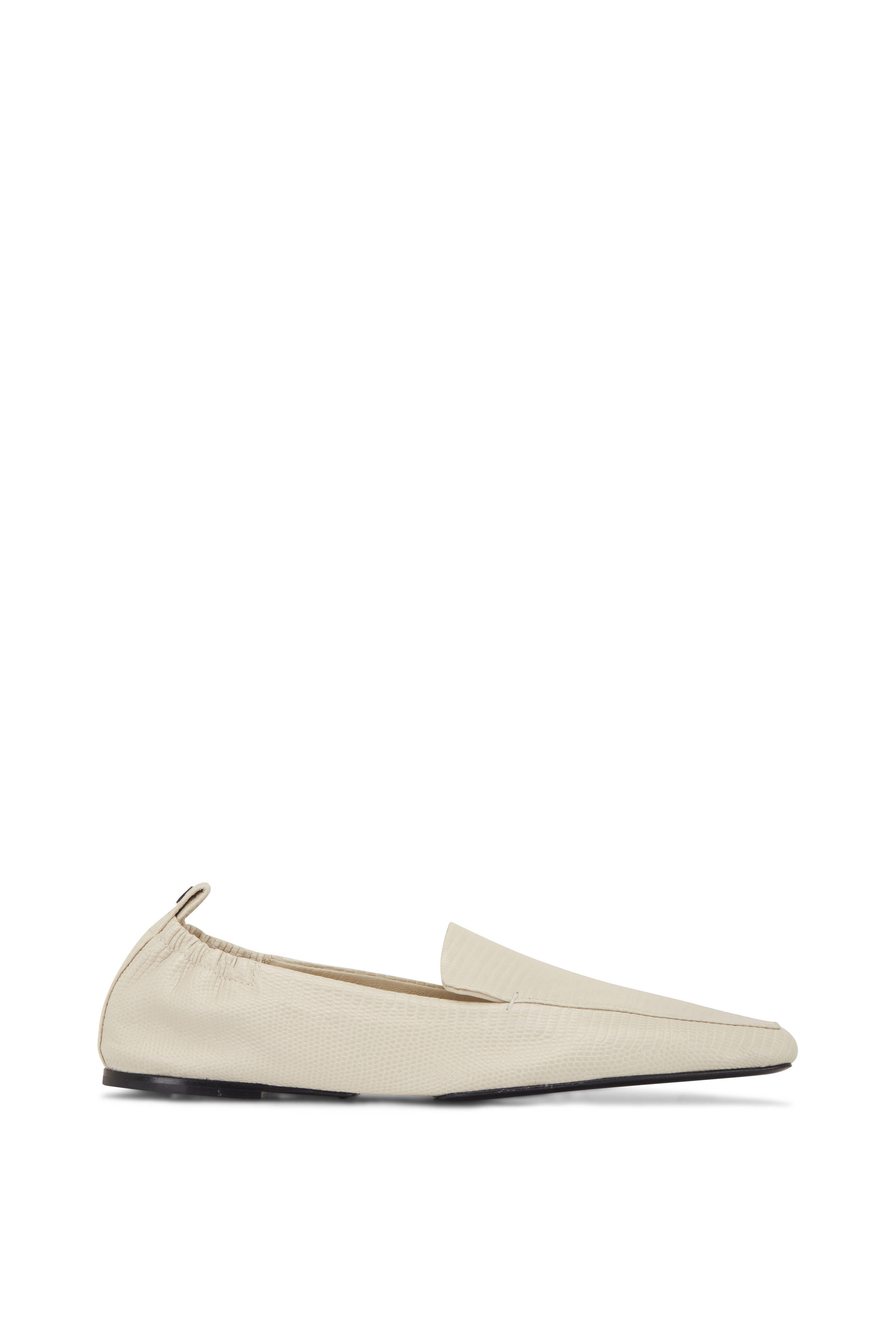 Totême - Beige Embossed Leather Travel Loafer | Mitchell Stores