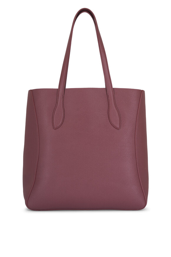 Loro Piana Needle Glazed Mocha Grained Leather Shopper - view 2