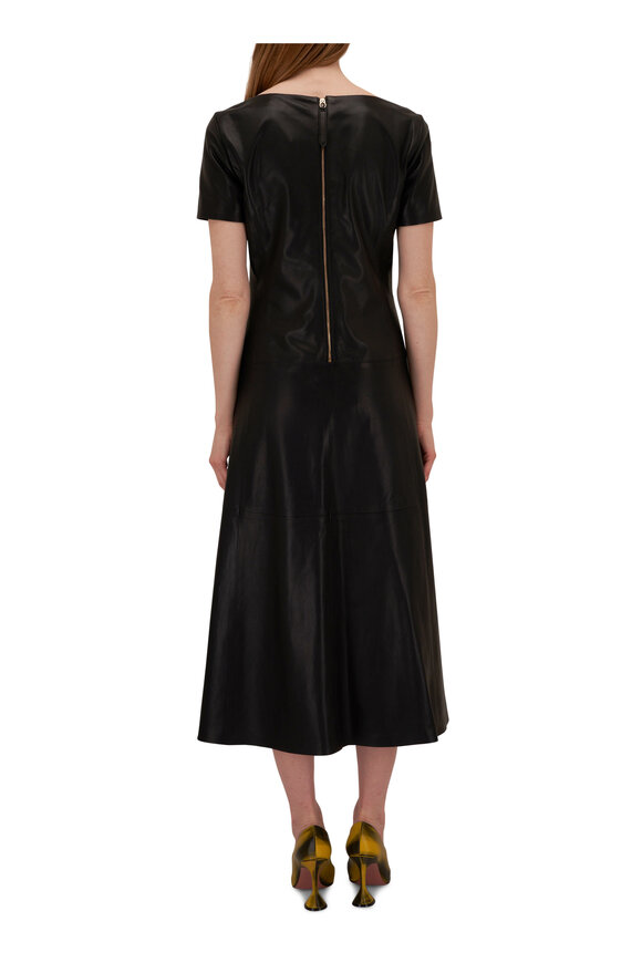 Dorothee Schumacher - Sleek Statement Black Leather Dress 