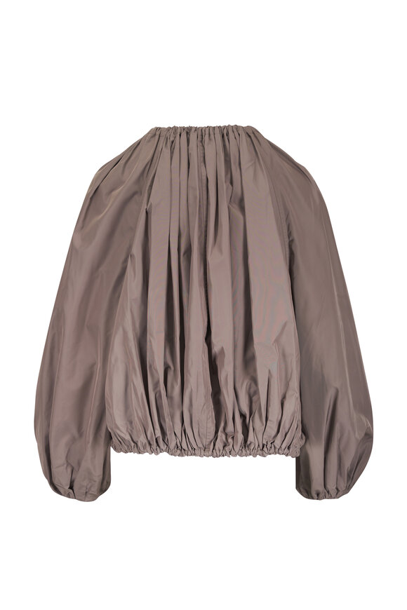 Totême Dove Taupe Gathered Parachute Coat - view 4