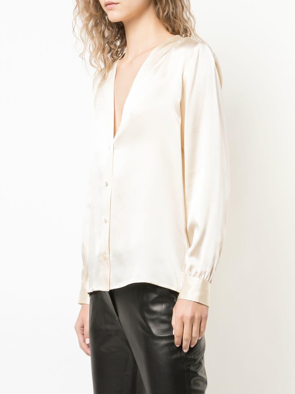 Nili Lotan - Elsie Champagne Silk Blouse