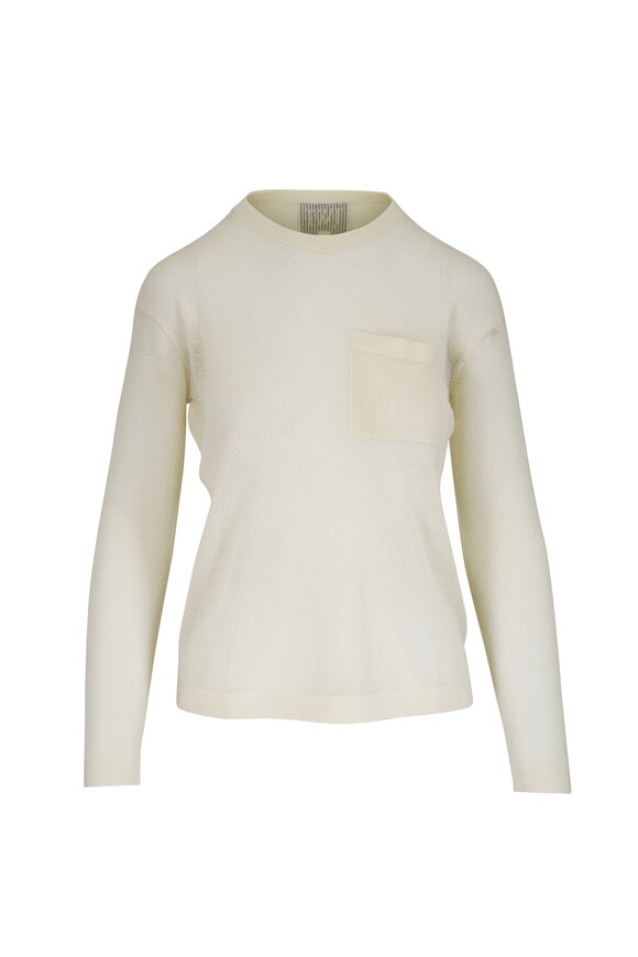 TWP Glass Green Open Stitch Long Sleeve T-Shirt