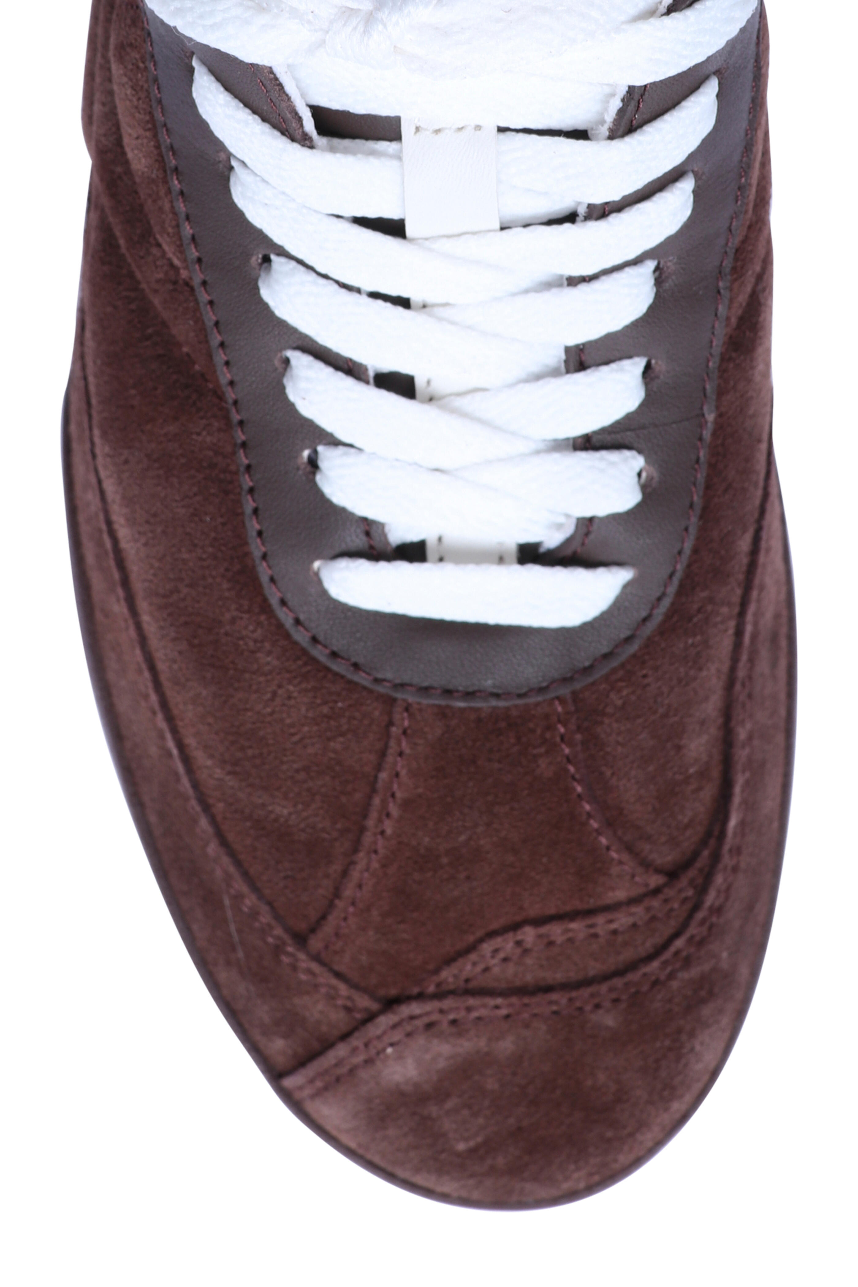 Chloé - Kick Brown Leather & Suede Sneaker
