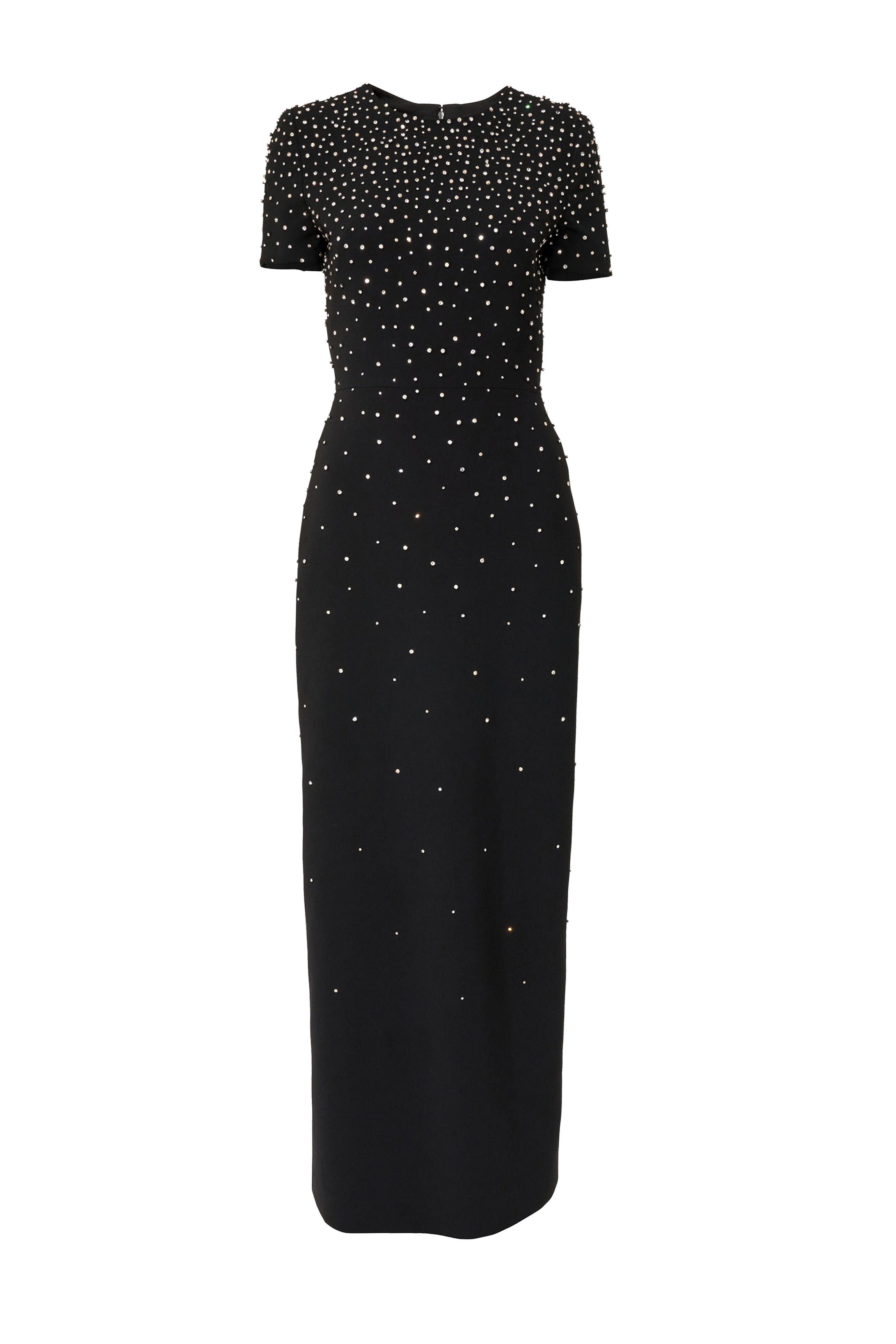 Carolina Herrera - Black Crystal Embellished Gown