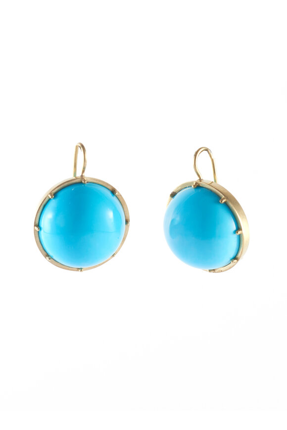 Sylva & Cie Sleeping Beauty Turquoise Earrings