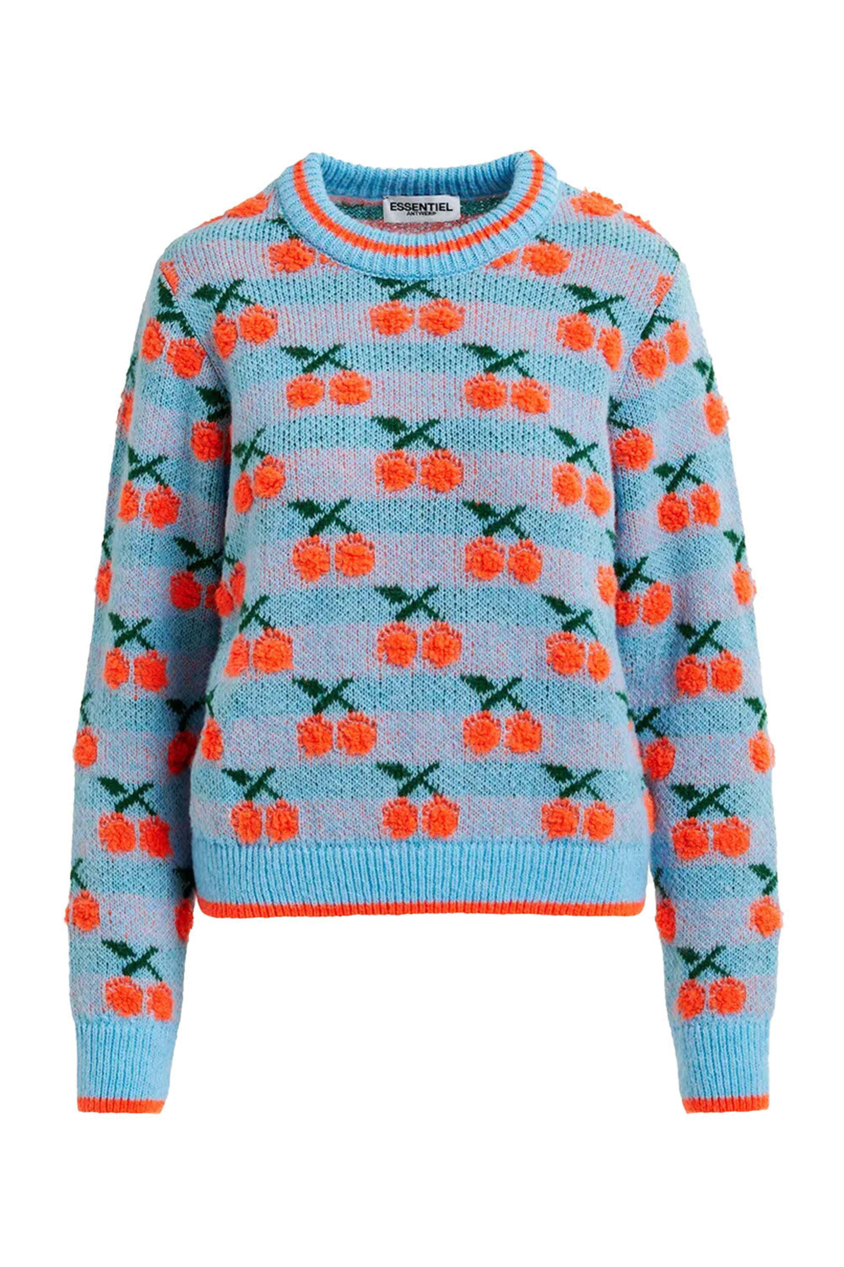 Essentiel Antwerp - Bel Air Cherry Intarsia-Knitted Sweater