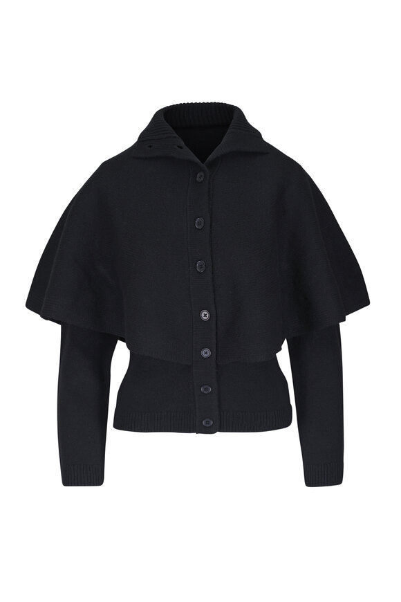 Vince Black Turtleneck Cape Cardigan - view 1